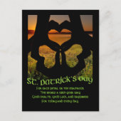 St. Patrick's Day Irish Hand Heart Shamrock geplaa Briefkaart (Voorkant)