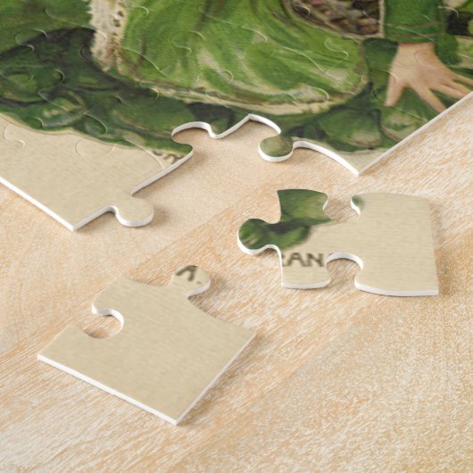  St. Patrick's Day, Irish Lass in a Wreath Legpuzzel (Zijkant)