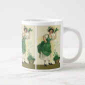 St. Patrick's Day Irish Lass met Klavers Jumbo Mok (Rechts)