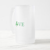 St. Patrick's Day Irish Love Green Clover Shamrock Matglas Bierpul (Voorkant links)