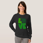 St Patrick's Day Irish love shamrock T-shirt (Voorkant volledig)