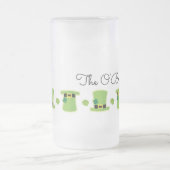 St Patricks Day Irish NAME Shamrock Groene Petten  Matglas Bierpul (Center)