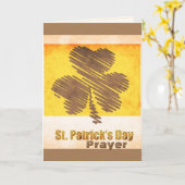 St. Patrick's Day Irish Prayer Custom Kaart (Gele Bloem)