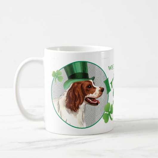 St. Patrick's Day Irish Red & White Setter Koffiemok (Links)