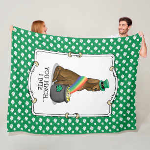 St. Patrick's Day Irish Setter Dog (red 1) Funny Fleece Deken