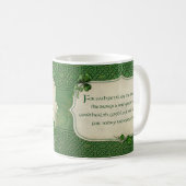 St. Patrick's Day Irish Shamrock Blessing Koffiemok (Voorkant rechts)