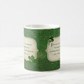 St. Patrick's Day Irish Shamrock Blessing Koffiemok (Center)