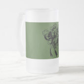 St. Patrick's Day Irish Shamrock Bouquet Matglas Bierpul (Voorkant links)