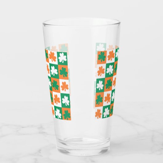 St. Patrick's Day Irish Shamrock Clover Beer Glas (Links)