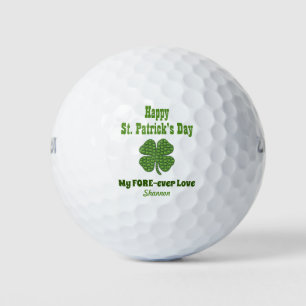 St Patricks Day Irish Shamrock Clover Forever Love Golfballen