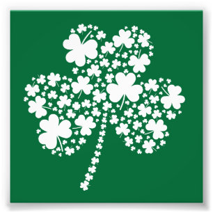St Patrick's Day Irish Shamrock Clover Foto Afdruk