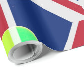 St. Patrick's Day Irish Shamrock Clover UK Flag Cadeaupapier (Rol Hoek)