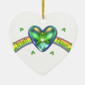 St. Patricks Day Irish Shamrock Heart Keramisch Ornament (Voorkant)