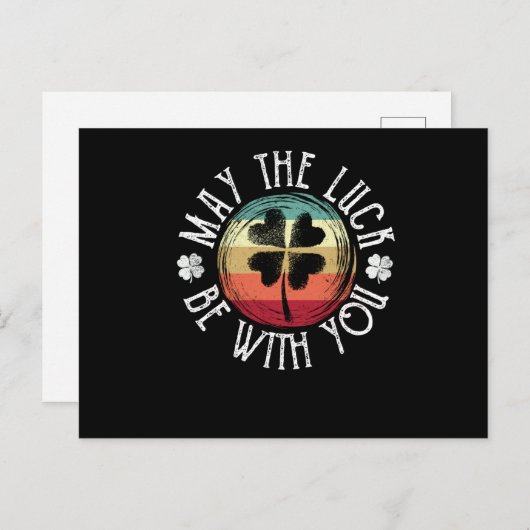 St. Patrick's Day Irish Shamrock May Happiness Briefkaart (Voorkant / Achterkant)