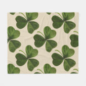 St Patrick's Day Irish Shamrock Pattern Fleece Deken (Voorkant (Horizontaal))
