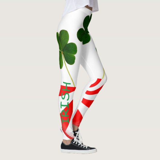 St Patrick's Day Irish Shamrock Peppermint 2020 Leggings (Rechts)