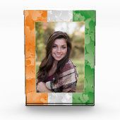 St. Patrick's Day Irish shamrocks flag lijst Fotoblokken (Voorkant)