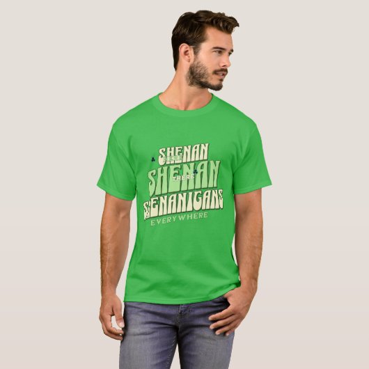 St. Patrick's Day Irish Shenanigan Funny Mannen T-shirt (Voorkant volledig)