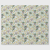 St Patrick's Day Irish Sugar Skull Custom Cadeaupapier (Vlak)