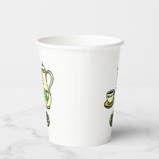 St. Patrick's Day Irish Tea Set Papieren Bekers (Rechts)