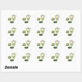 St. Patrick's Day Irish Tea Set Vierkante Sticker (Vel)
