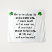 St Patrick's Day Irish Toast Wandkleed (Voorkant (horizontaal))