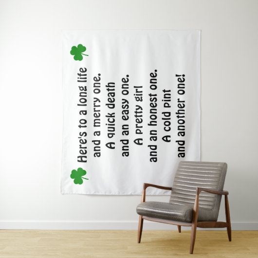 St Patrick's Day Irish Toast Wandkleed (In situ)
