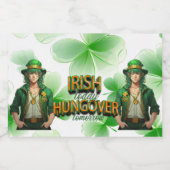 St. Patrick's Day Irish Today - Morgen Likeurfles Etiket (Enkel label)