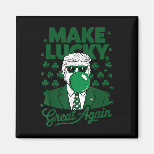 St. Patrick's Day Irish Trump Bubble Gum Grappig Magneet