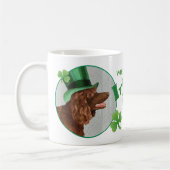 St. Patrick's Day Irish Water Spaniel Koffiemok (Links)