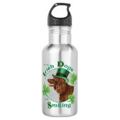 St. Patrick's Day Irish Water Spaniel Waterfles (Voorkant)