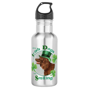 St. Patrick's Day Irish Water Spaniel Waterfles