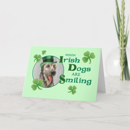 St. Patrick's Day Irish Wolfhound Kaart (Voorkant)