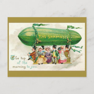  St. Patricks Day Irish Zeppelin Airship Briefkaart