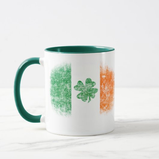 St. Patrick's Day Irlandais Drapeau Mugs (Gauche)