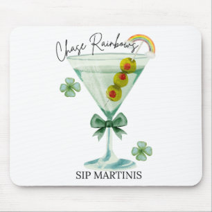 St Patricks Day Jagen Regenbogen Slikken Martinis Muismat