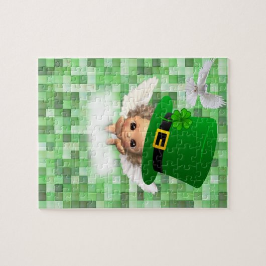 St. Patrick's Day Jigzaag Puzzle Angel Legpuzzel (Horizontaal)