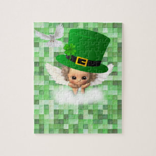 St. Patrick's Day Jigzaag Puzzle Angel Legpuzzel