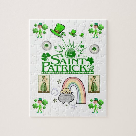 St. Patrick's Day Jigzaag Puzzle Legpuzzel (Verticaal)