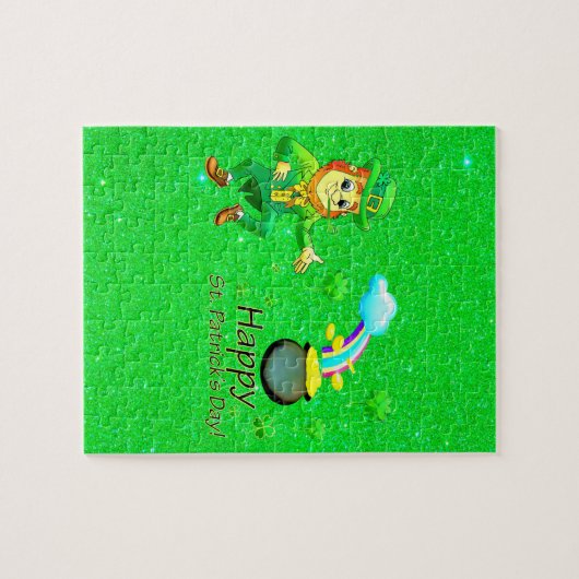 St. Patrick's Day Jigzaag Puzzle Legpuzzel (Horizontaal)