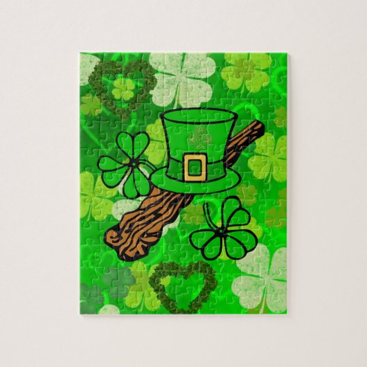 St. Patrick's Day Jigzaag Puzzle Legpuzzel (Verticaal)