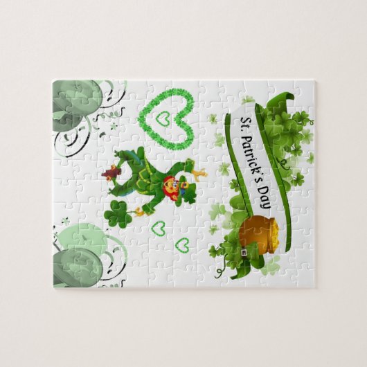 St. Patrick's Day Jigzaag Puzzle Legpuzzel (Horizontaal)