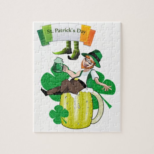 St. Patrick's Day Jigzaag Puzzle Legpuzzel (Verticaal)