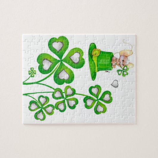 St. Patrick's Day Jigzaag Puzzle Legpuzzel (Horizontaal)
