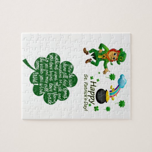 St. Patrick's Day Jigzaag Puzzle Legpuzzel (Horizontaal)