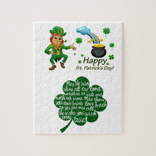 St. Patrick's Day Jigzaag Puzzle Legpuzzel (Verticaal)