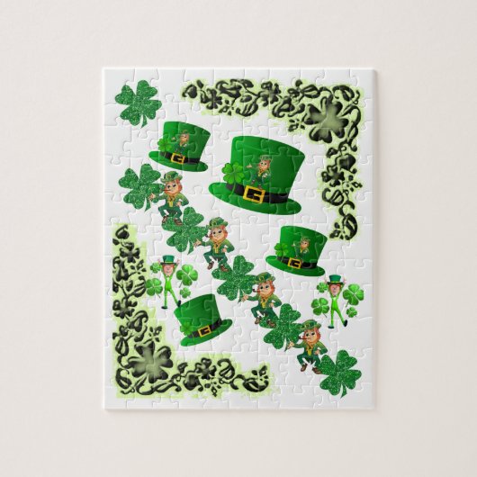 St. Patrick's Day Jigzaag Puzzle Legpuzzel (Verticaal)