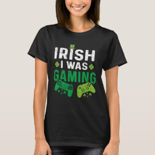St Patricks Day Jongens Kinderen Gamer Shamrock Ie T-shirt