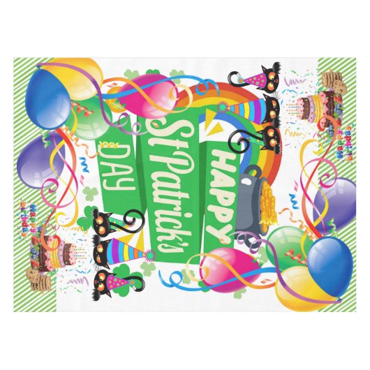 St. Patrick's Day Joyeuse nappe d'anniversaire (Devant (Horizontal))
