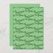 ST. PATRICK'S DAY JUICHT OM GROEN BIER FLAT FEESTDAGENKAART (Voorkant / Achterkant)